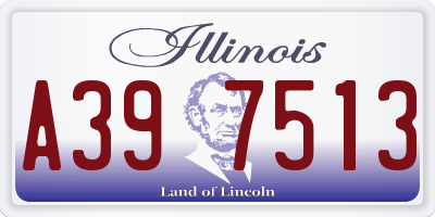 IL license plate A397513