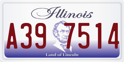 IL license plate A397514