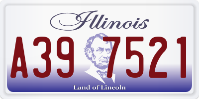 IL license plate A397521