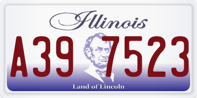 IL license plate A397523