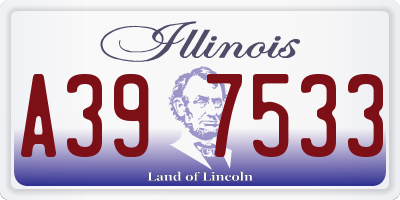 IL license plate A397533