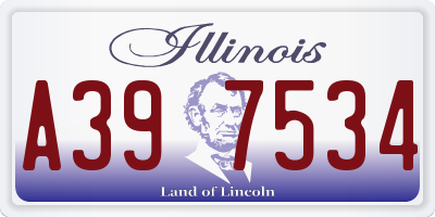 IL license plate A397534