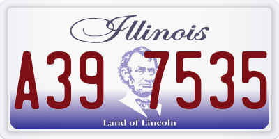 IL license plate A397535