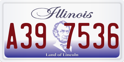 IL license plate A397536