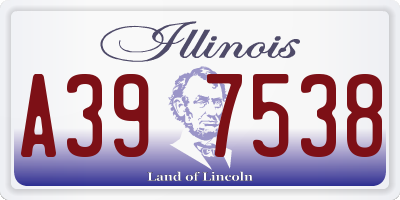 IL license plate A397538