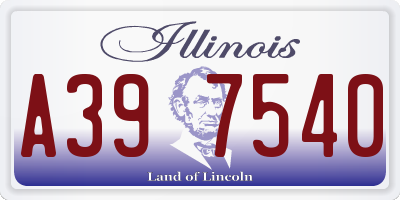 IL license plate A397540