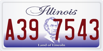 IL license plate A397543