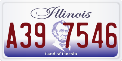 IL license plate A397546