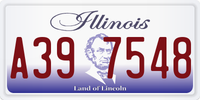 IL license plate A397548