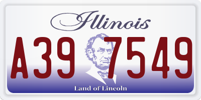 IL license plate A397549