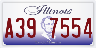 IL license plate A397554
