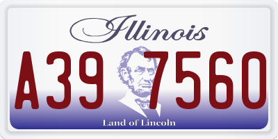 IL license plate A397560