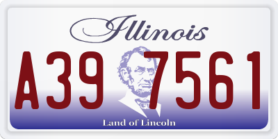 IL license plate A397561