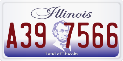 IL license plate A397566