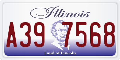 IL license plate A397568