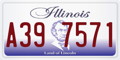 IL license plate A397571