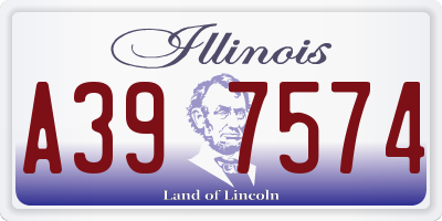 IL license plate A397574