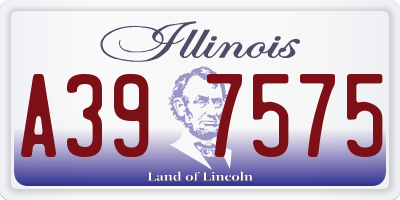 IL license plate A397575