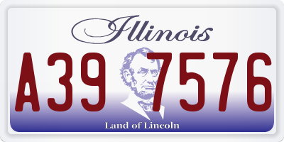 IL license plate A397576