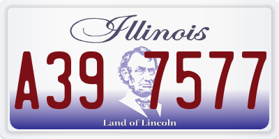 IL license plate A397577