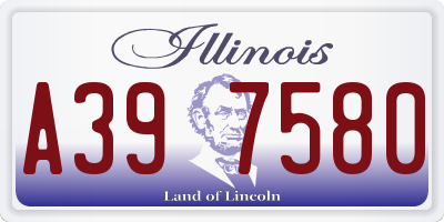IL license plate A397580