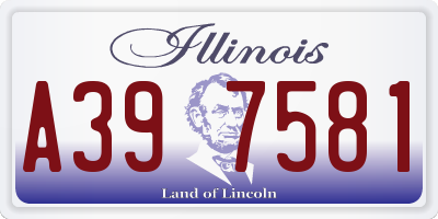 IL license plate A397581