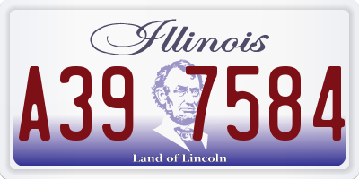 IL license plate A397584