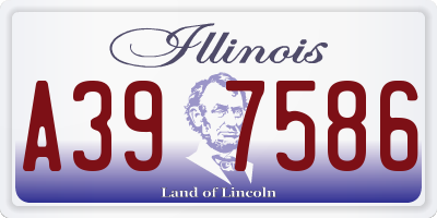 IL license plate A397586