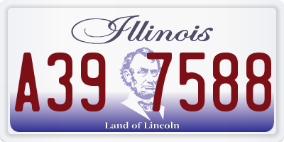 IL license plate A397588