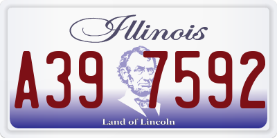IL license plate A397592