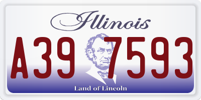 IL license plate A397593
