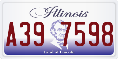 IL license plate A397598