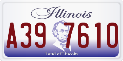IL license plate A397610