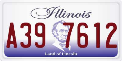 IL license plate A397612