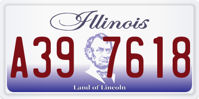IL license plate A397618