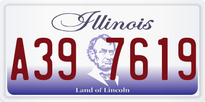 IL license plate A397619