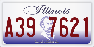 IL license plate A397621