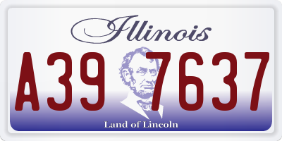 IL license plate A397637