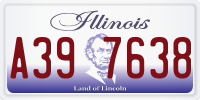 IL license plate A397638
