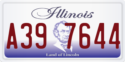 IL license plate A397644