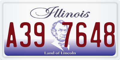 IL license plate A397648