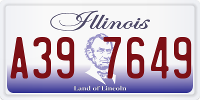 IL license plate A397649