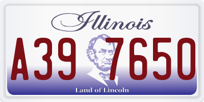 IL license plate A397650