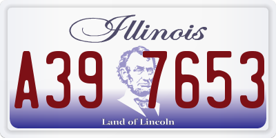 IL license plate A397653