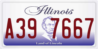 IL license plate A397667