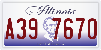 IL license plate A397670