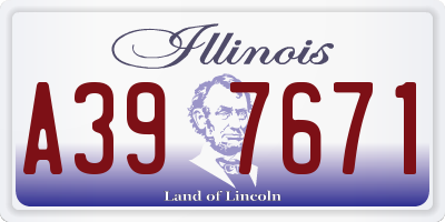 IL license plate A397671