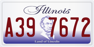 IL license plate A397672