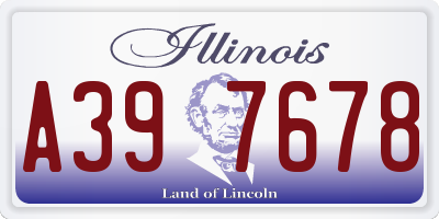 IL license plate A397678