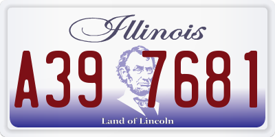 IL license plate A397681